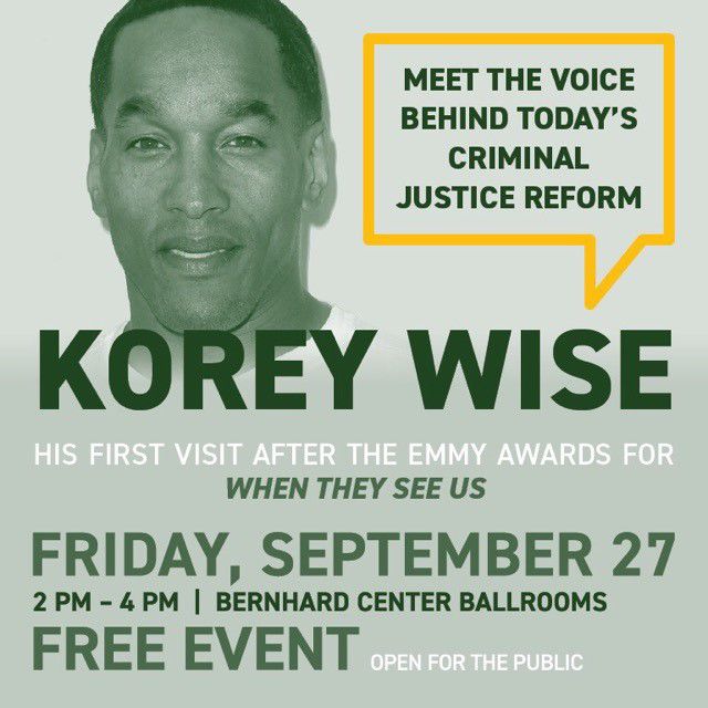 Central Park Five member Korey Wise to discuss criminal justice reform this Friday at WMU